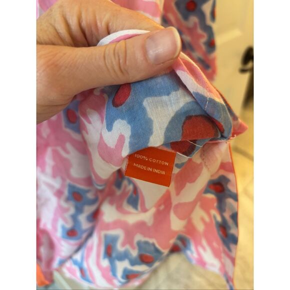 Oliphant lightweight tunic block printed, Small, $128 E26 - Picture 6 of 8